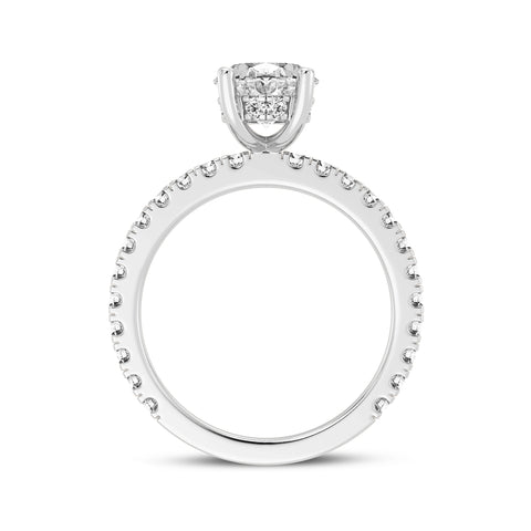 Oval Without Halo Engagement Ring (SKU#10040RG-200)