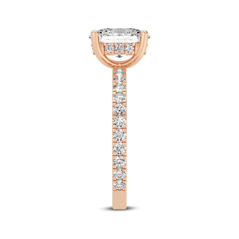 Oval Without Halo Engagement Ring (SKU#10040RG-200)