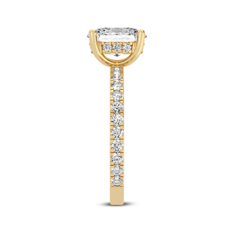 Oval Without Halo Engagement Ring (SKU#10040RG-200)