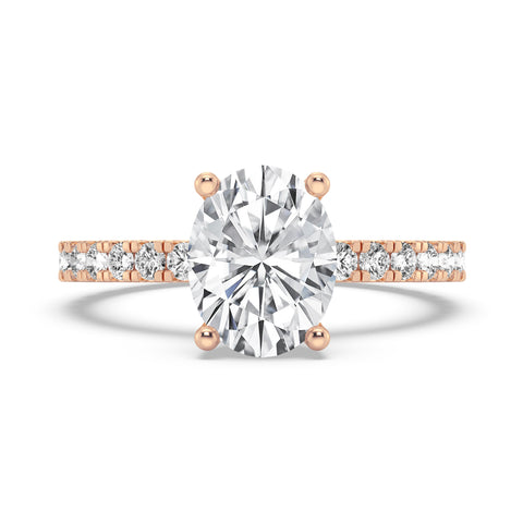 Oval Without Halo Engagement Ring (SKU#10040RG-200)