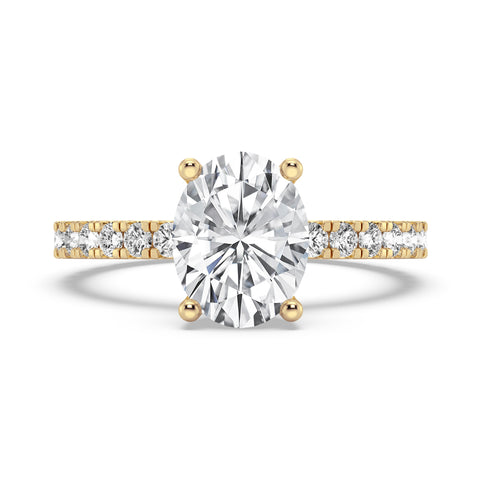 Oval Without Halo Engagement Ring (SKU#10040RG-200)