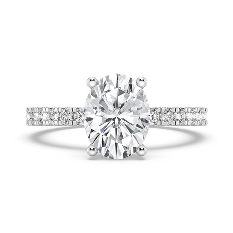 Oval Without Halo Engagement Ring (SKU#10040RG-200)