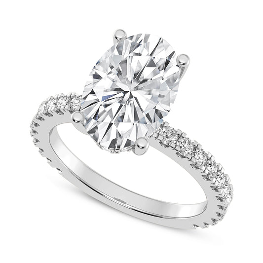 Oval Without Halo Engagement Ring (SKU#10040RG-300)