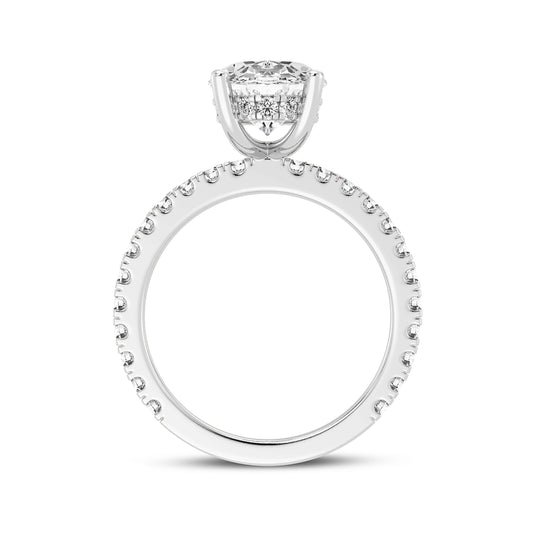 Oval Without Halo Engagement Ring (SKU#10040RG-300)