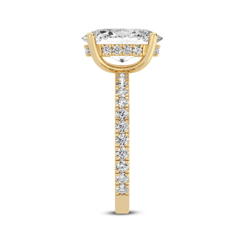 Oval Without Halo Engagement Ring (SKU#10040RG-300)