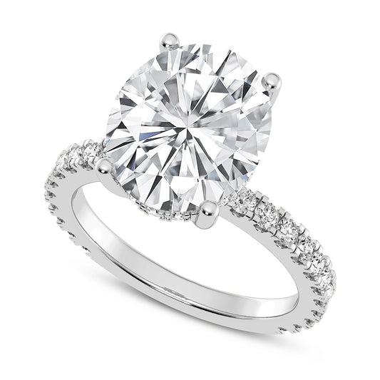 Oval Without Halo Engagement Ring (SKU#10040RG-500)