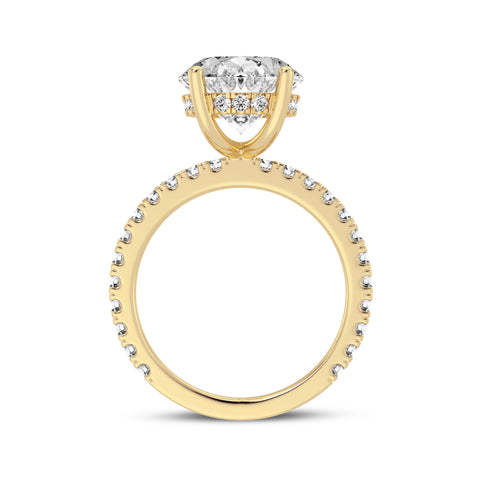 Oval Without Halo Engagement Ring (SKU#10040RG-500)