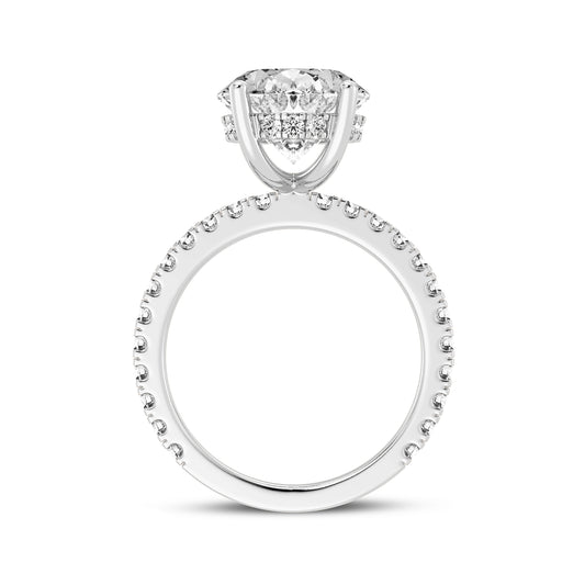 Oval Without Halo Engagement Ring (SKU#10040RG-500)