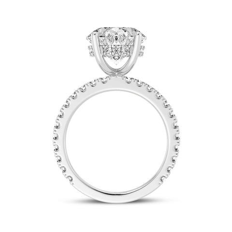 Oval Without Halo Engagement Ring (SKU#10040RG-500)