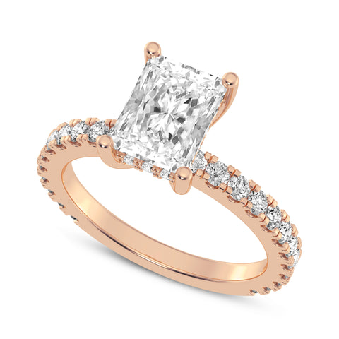 Radiant Cut Without Halo Engagement Ring (SKU#10039RG-200)