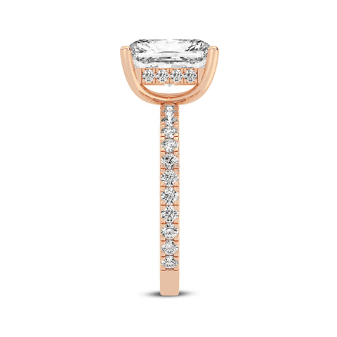 Radiant Cut Without Halo Engagement Ring (SKU#10039RG-300)