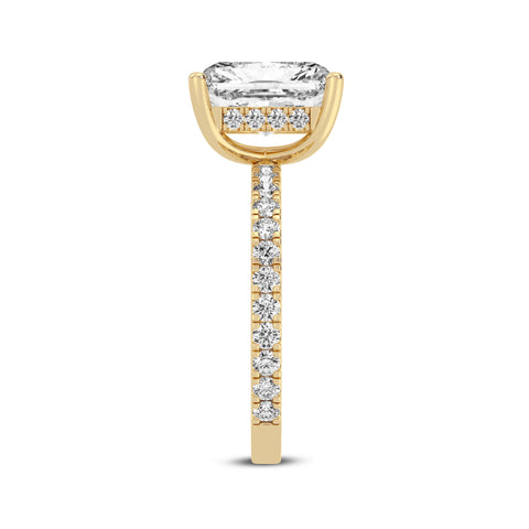 Radiant Cut Without Halo Engagement Ring (SKU#10039RG-300)