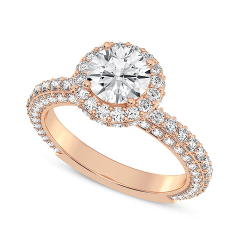 Round Halo Engagement Ring (SKU#10056RG-100)