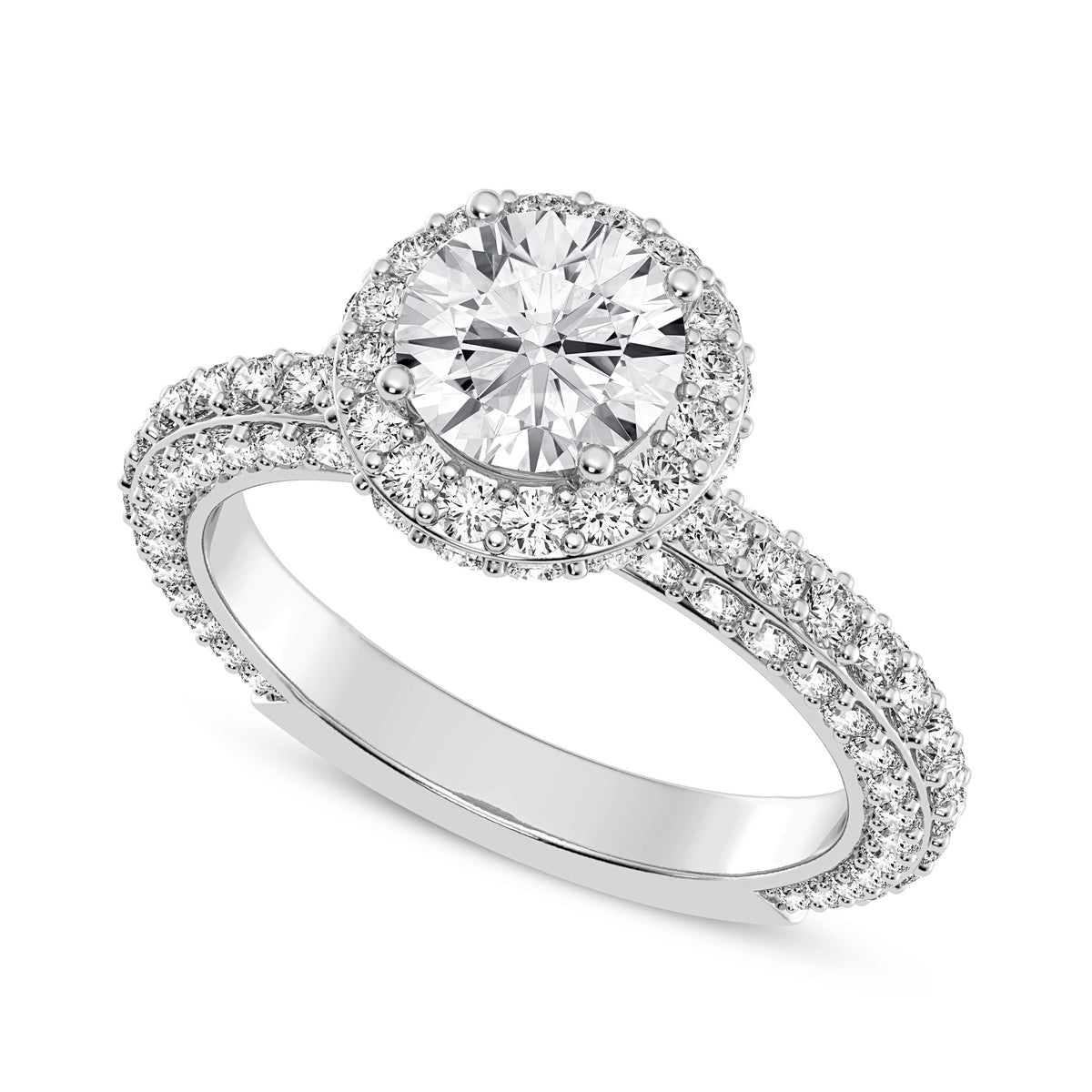 Round Halo Engagement Ring (SKU#10056RG-100)