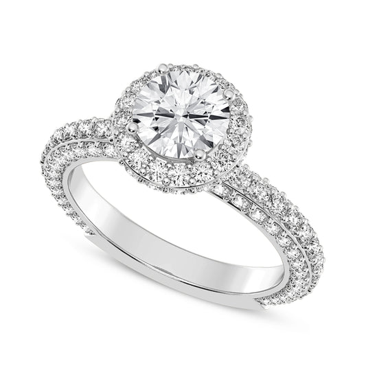 Round Halo Engagement Ring (SKU#10056RG-100)