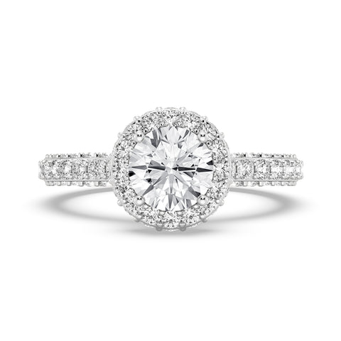 Round Halo Engagement Ring (SKU#10056RG-100)