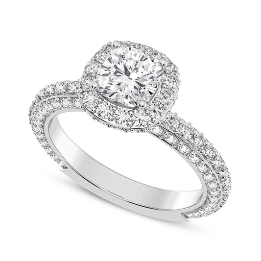Cushion Halo Engagement Ring (SKU#10057RG-100)