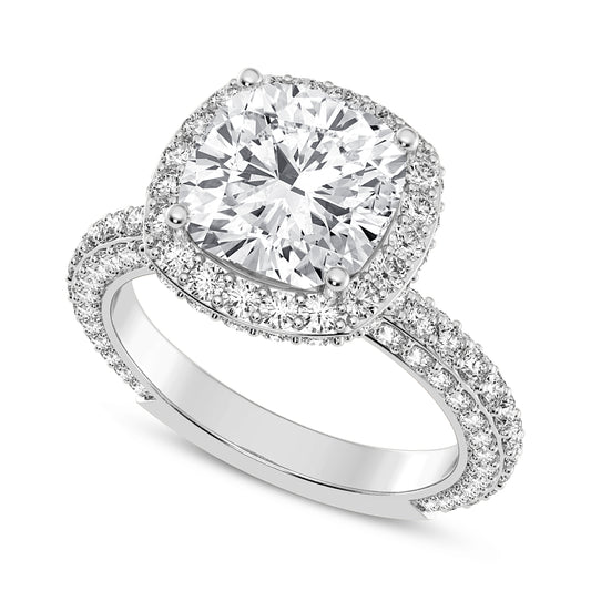 Cushion Halo Engagement Ring (SKU#10057RG-300)