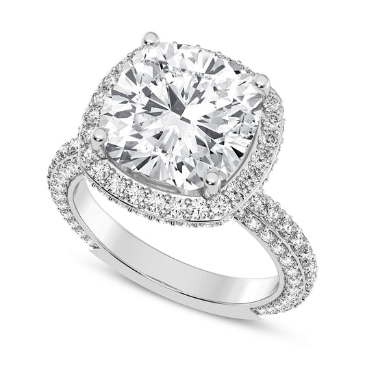 Cushion Halo Engagement Ring (SKU#10057RG-500)