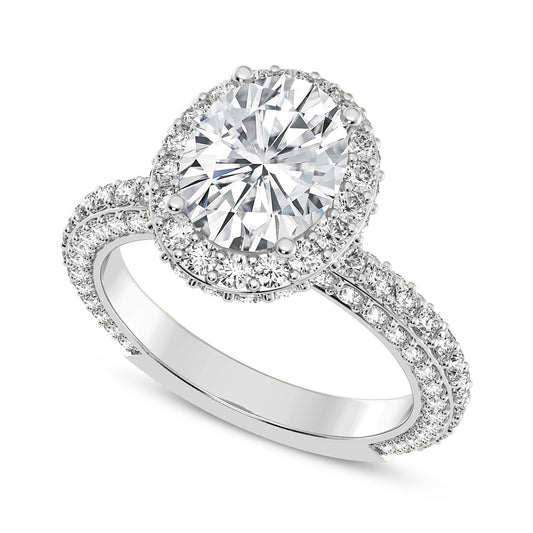Oval Halo Engagement Ring (SKU#10060RG-200)