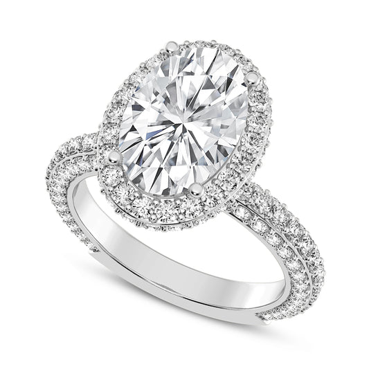 Oval Halo Engagement Ring (SKU#10060RG-300)