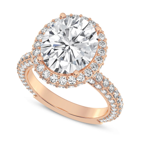 Oval Halo Engagement Ring (SKU#10060RG-500)