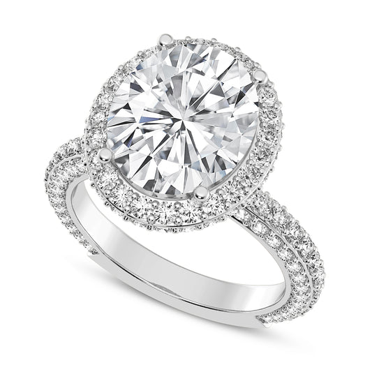 Oval Halo Engagement Ring (SKU#10060RG-500)