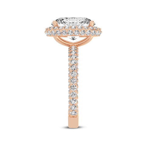 Oval Halo Engagement Ring (SKU#10060RG-500)