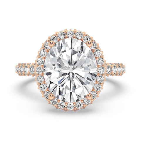 Oval Halo Engagement Ring (SKU#10060RG-500)