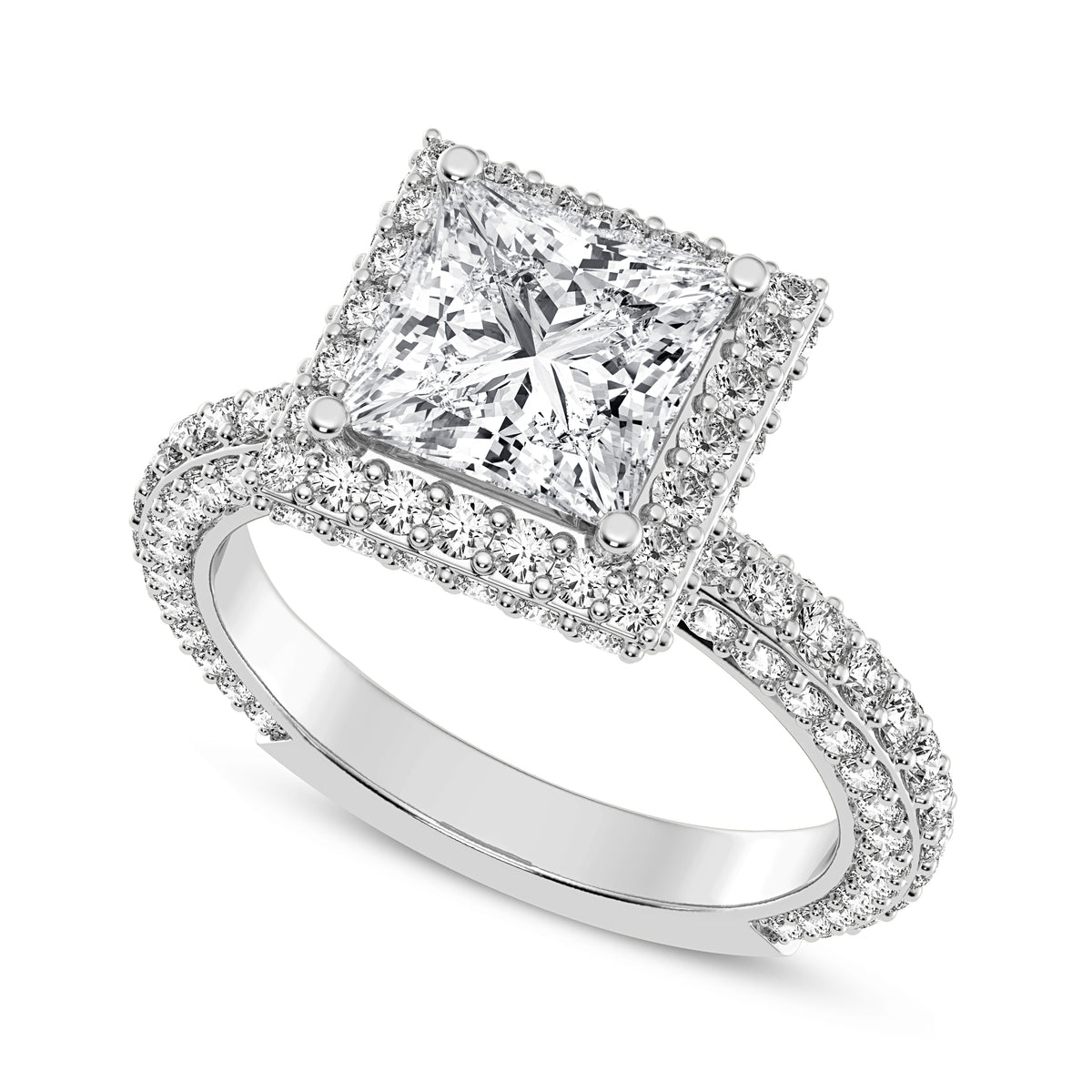 Princess Halo Engagement Ring (SKU#10059RG-200)