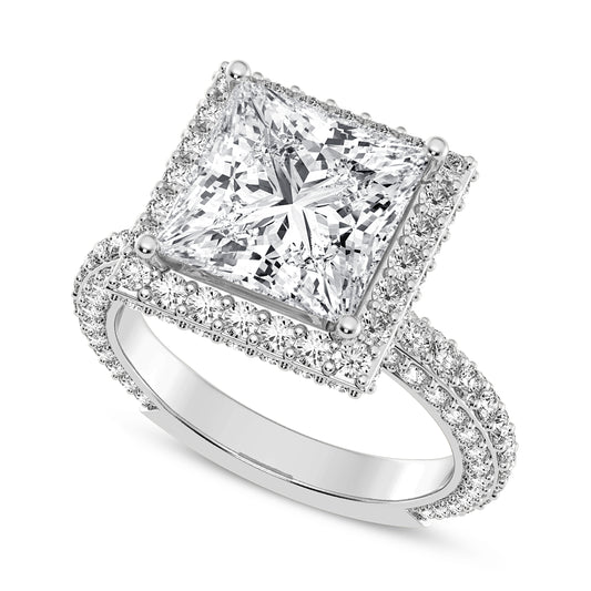 Princess Halo Engagement Ring (SKU#10059RG-500)