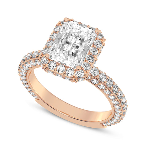 Radiant Cut Halo Engagement Ring (SKU#10058RG-200)