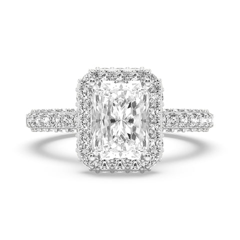Radiant Cut Halo Engagement Ring (SKU#10058RG-200)