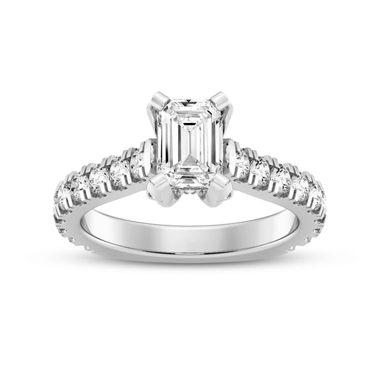 Emerald Cut Without Halo Engagement Ring (SKU#10018RG-100)