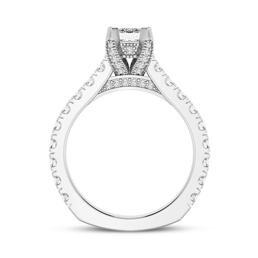 Emerald Cut Without Halo Engagement Ring (SKU#10018RG-100)