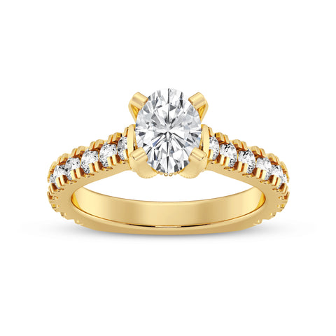 Oval Without Halo Engagement Ring (SKU#10019RG-100)