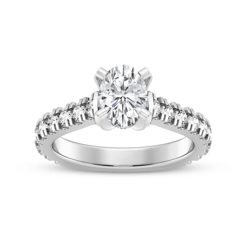 Oval Without Halo Engagement Ring (SKU#10019RG-100)