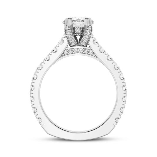 Round Without Halo Engagement Ring (SKU#10021RG-100)