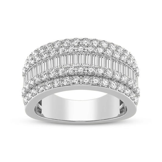 Round And Baguette Combination Women's Engagement Band (SKU#09331RG)