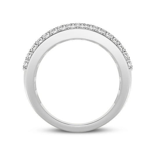 Round And Baguette Combination Women's Engagement Band (SKU#09331RG)