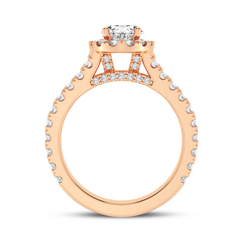 Oval Halo Split Shank Engagement Ring (SKU#10024RG-100)